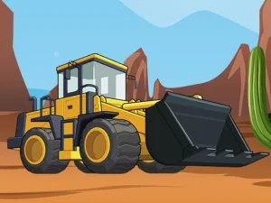 Bulldozer Jigsaw game background
