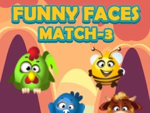 Funny Faces Match3 game background