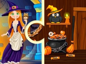 Heksenhuis Halloween-puzzels