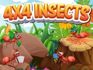 4×4 Insects game background