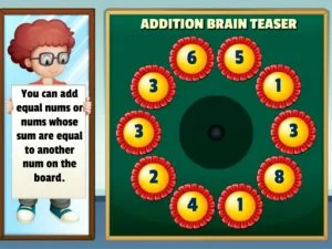 Addition Brain Teaser game background