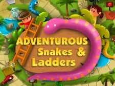 Adventurous Snake & Ladders game background