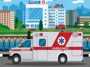 Xe cứu thương khác biệt game background