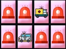 Ambulance Trucks Memory game background