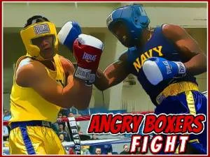 Wütende Boxer kämpfen