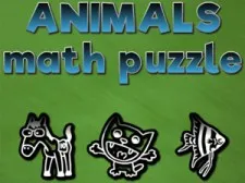 Animals math puzzles game background