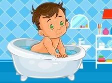 Baby Bath Jigsaw game background