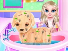 Baby Elsa Puppy Surgery game background