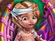 Baby Goldie Injured game background