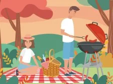 Barbecue picknick verborgen objecten game background