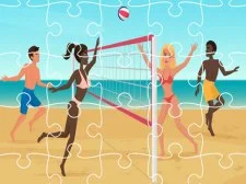 Beach Volleyball Jigsaw game background