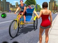 Bicicleta tuk tuk auto riquixá jogo de condução livre