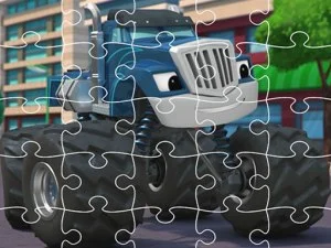 Blaze Trucks Jigsaw game background