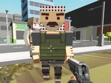 Block Pixel Cop game background