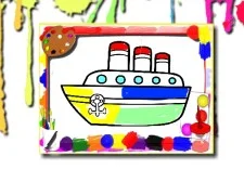 Boats Coloring Book game background