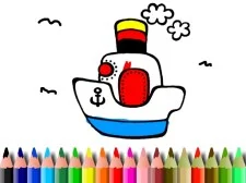 BTS Boat Coloring game background