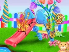 Candy Garden Cleaning game background