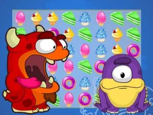 Candy Monster Match 3 game background