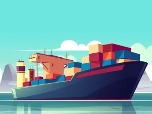 Cargo Ships Jigsaw. game background