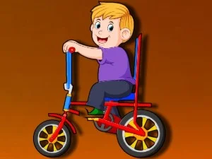 Cartoon Bike Jigsaw game background