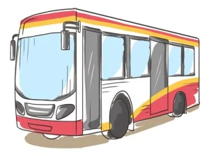 Cartoon Bus Slide game background