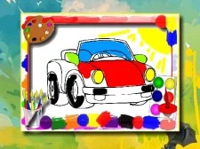 Cartoon Cars Coloring Book game background