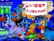 Cartoon Halloween Slide Puzzle game background