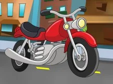 Cartoon Motorbike Jigsaw game background