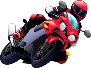 Cartoon Motorcycles Puzzle game background
