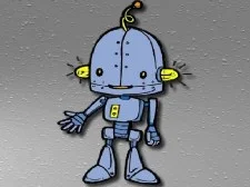 Cartoon Robot Jigsaw game background