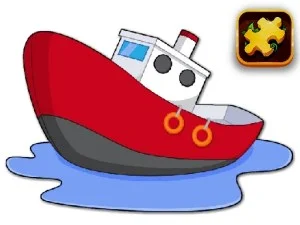 Cartoon Ship Puzzle game background
