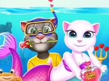 Cat Girl Valentine Story Deep Water game background