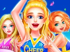 Cheerleader Magazine Dress Up game background