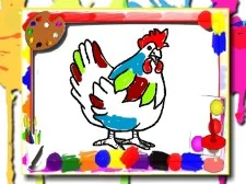 Chicken Coloring Book game background