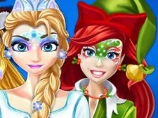 Christmas Face Painting game background