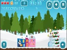 Christmas Panda Run game background