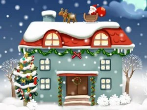 Christmas Rooms Differences game background