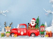 Christmas Trucks Differences game background