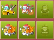 Christmas Trucks Memory game background