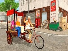 City Public Cycle Rickshaw Driving Simulator game background