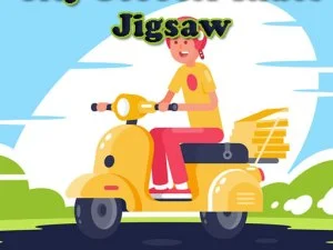 City Scooter Rides Jigsaw game background