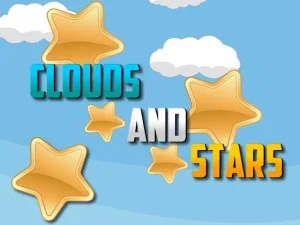 Wolken en sterren game background