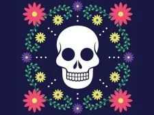 Colorful Skull Jigsaw game background