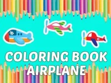 Coloring Book Airplane kids Education game background