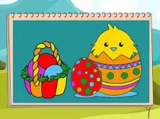 Coloring Book Easter game background