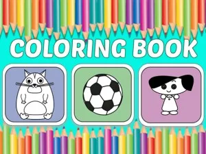 Coloring Book for kids Education game background