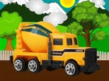 Construction Vehicles Jigsaw game background