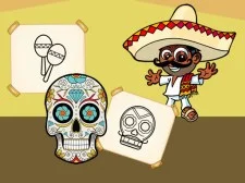 Crazy Mexican Coloring Book game background