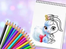 Cute Animals Coloring Book game background