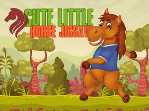 Cute Little Horse Jigsaw game background